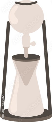 Elegant Glass Vacuum Coffee Brewer Illustration