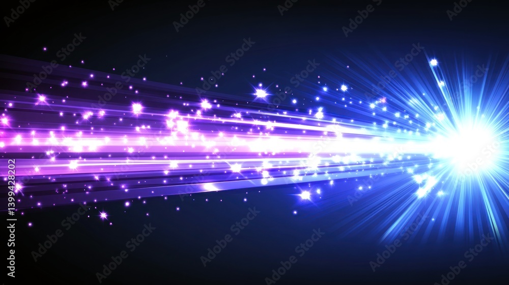 Naklejka premium Abstract artwork showcasing vibrant light rays and radiant energy bursts