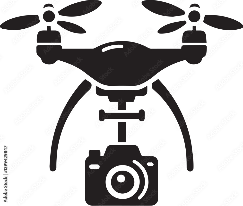 Drone silhouette vector Drone silhouette vector