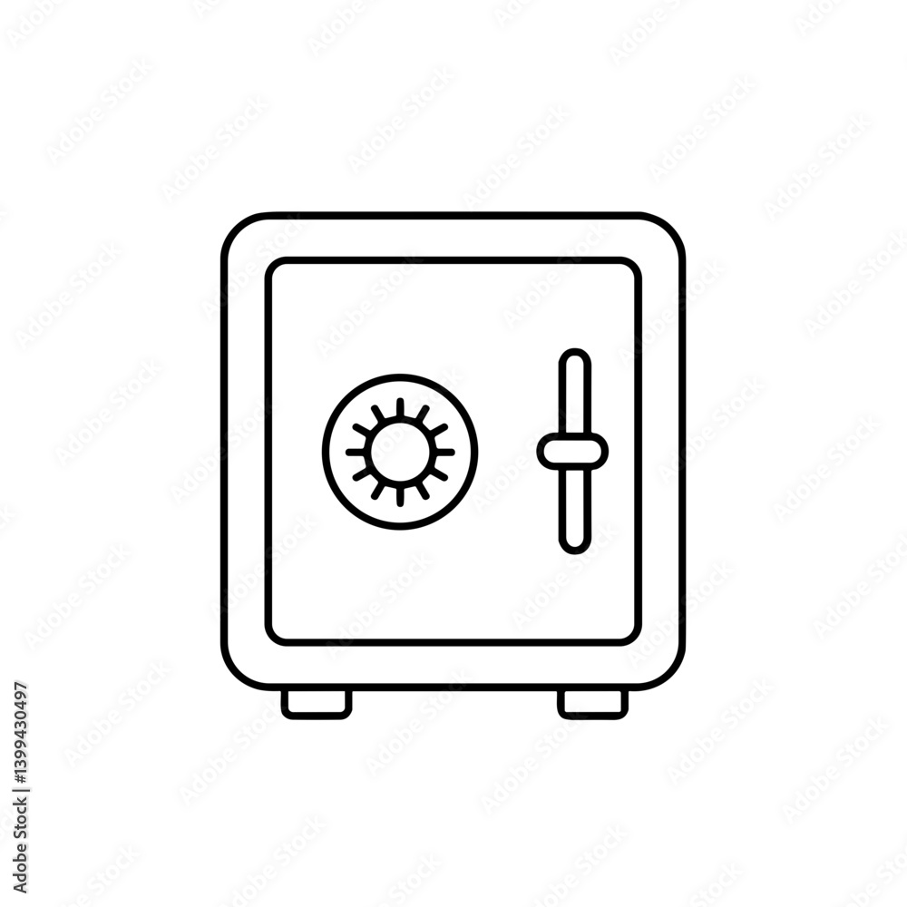 Safe with Combination Lock Against White Background Safe with Combination Lock Against White Background