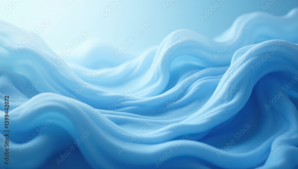 Obraz premium Softly swirling misty blue hue with gentle wave-like texture and subtle organic curves, soft texture, serene atmosphere
