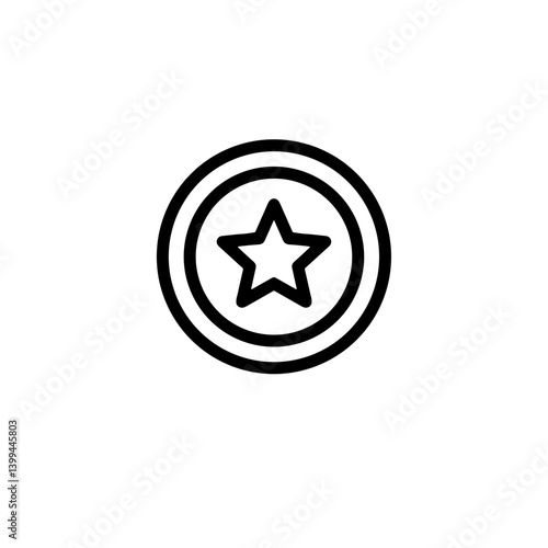Simple star emblem within a circular border  