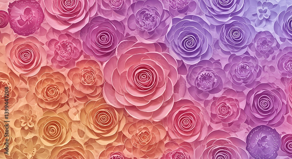 Paper Petals' Gradient AI Generated Paper Petals' Gradient AI Generated