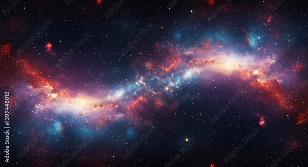 Obraz premium Cosmic Embers AI Generated
