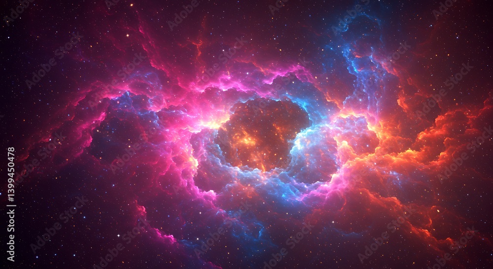 Obraz premium Cosmic Heartbeat AI Generated