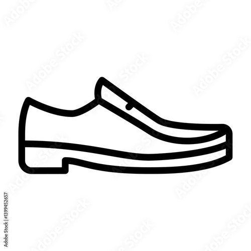 moccasin shoes outline icon. formal shoes black line illustration.