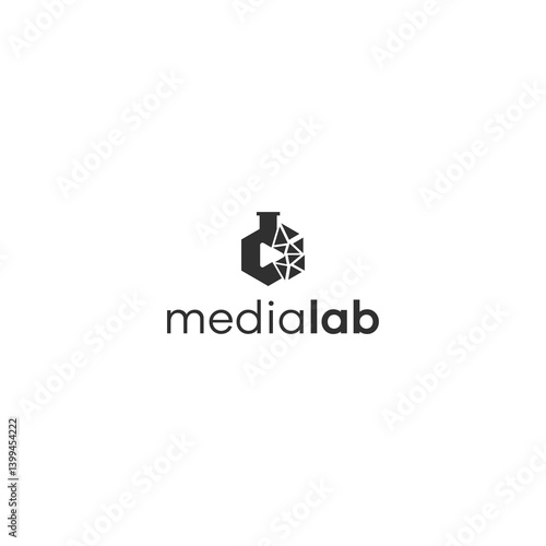 dual meaning media lab logo vector