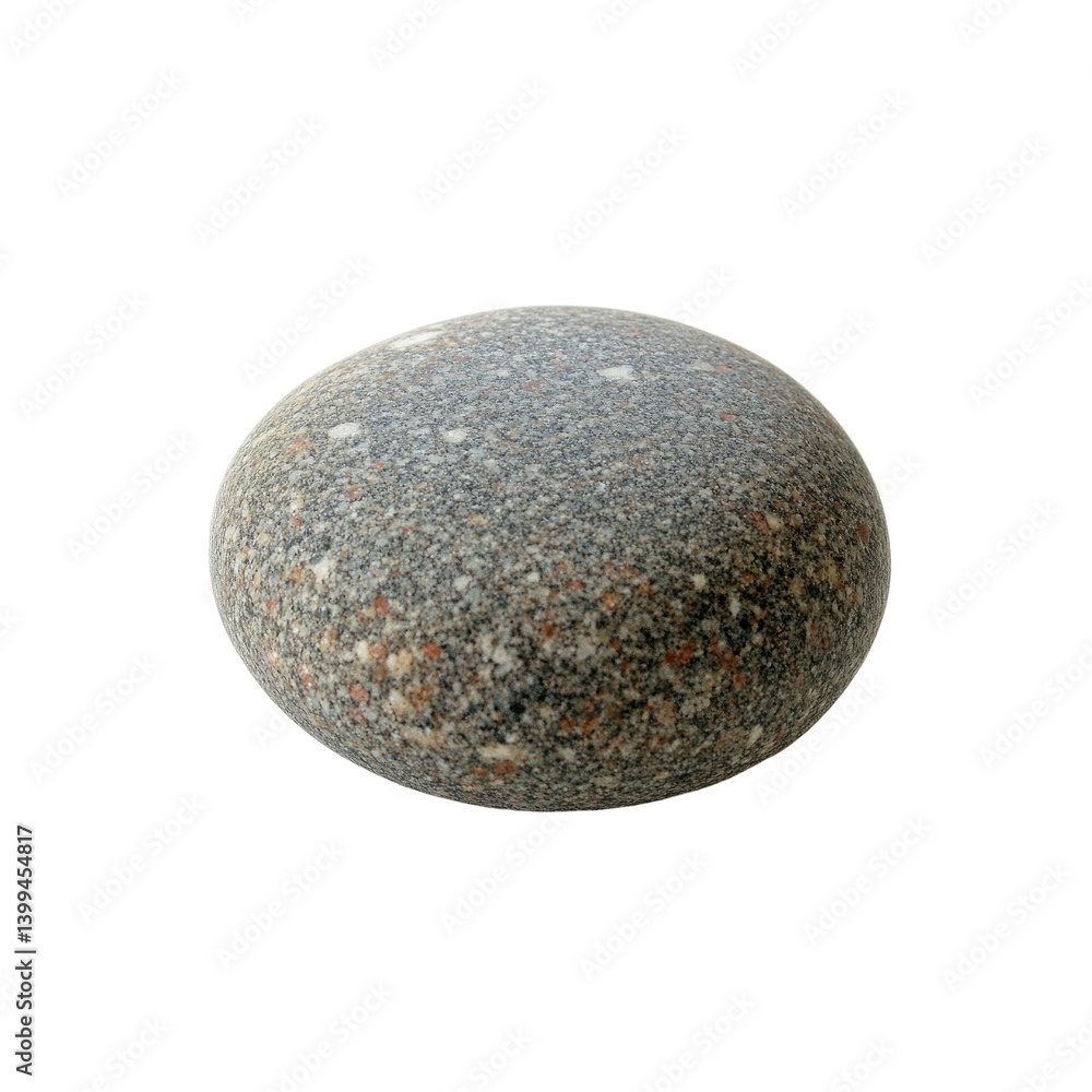 Smooth, Speckled River Rock on Transparent Background Smooth, Speckled River Rock on Transparent Background