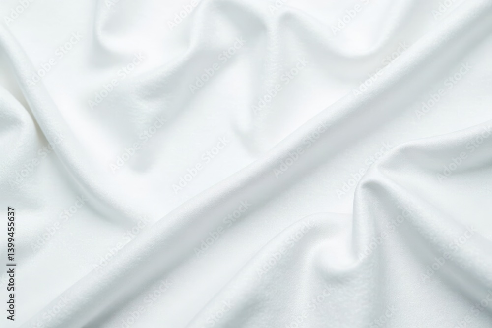 Obraz premium Soft white fabric texture with subtle wrinkles and creases, seamless background, soft focus