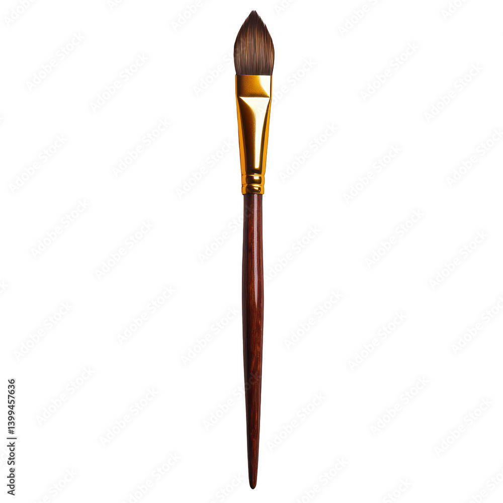 Isolated white paint brush with black handle transparent background Isolated white paint brush with black handle transparent background