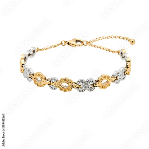 Wallpaper Mural TwoTone Gold Bracelet Elegant Jewelry Design on transparent background Torontodigital.ca