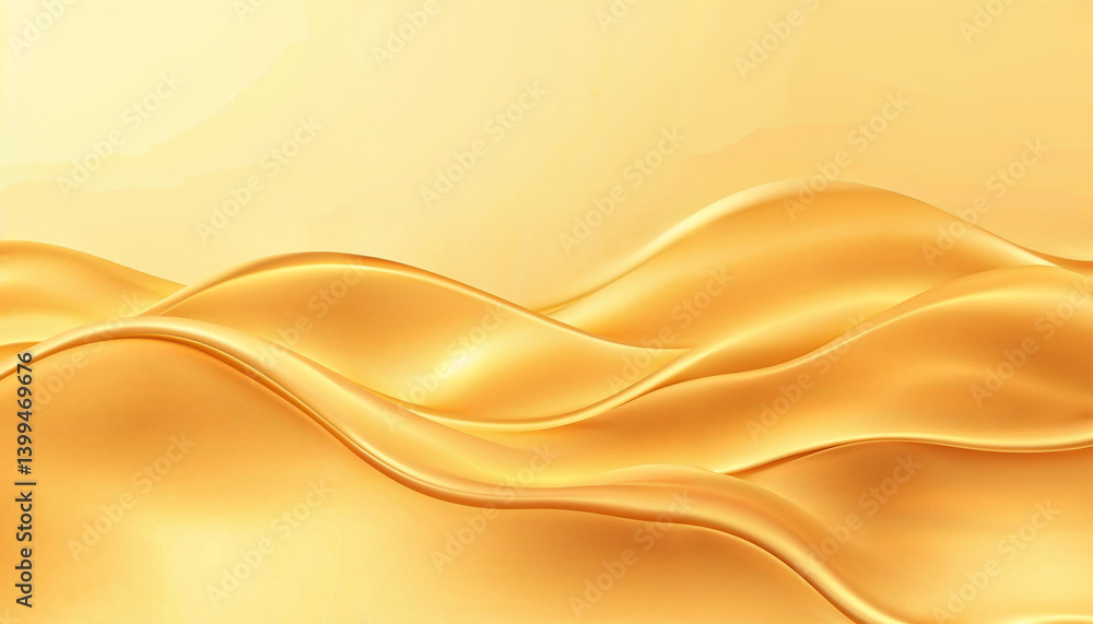 Fototapeta premium Illustration of beautiful golden wave background with smooth and shiny texture design