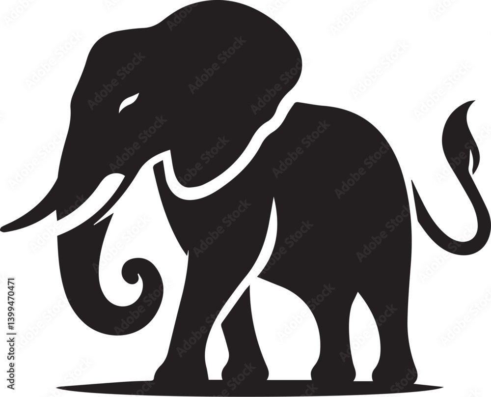 Obraz premium Elephant Flat vector illustration