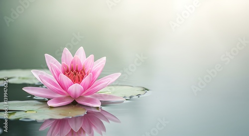 Serene Bloom's Reflection AI Generated