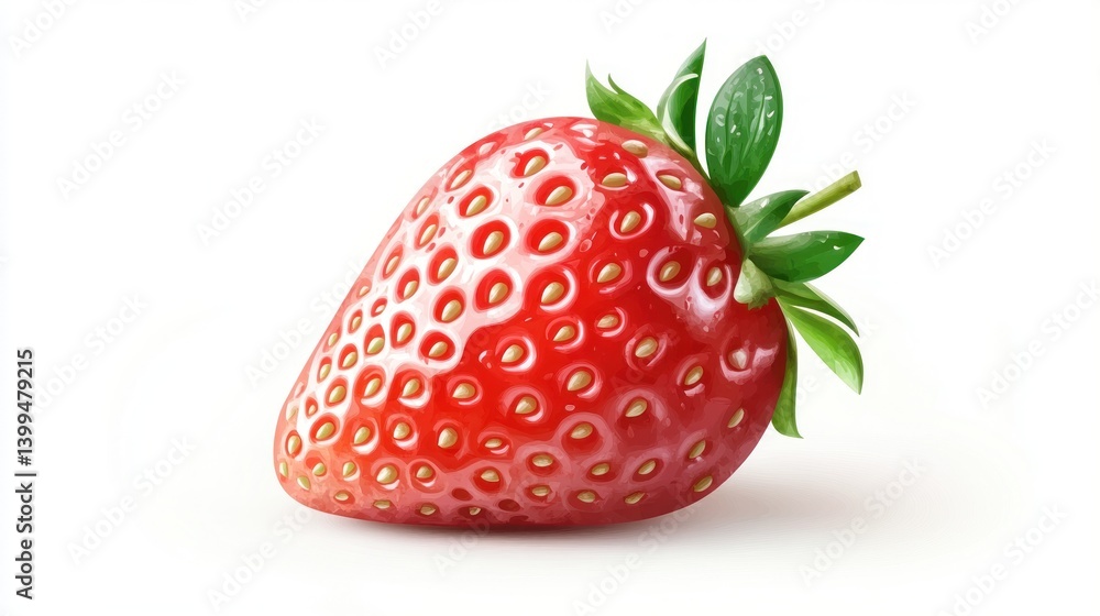 Fresh, red strawberry with vibrant details Fresh, red strawberry with vibrant details