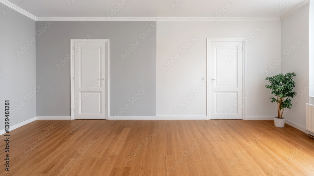 Open and Spacious Room Ready for Renovation, An Empty Canvas for Refurbishment and Redesign Opportunities in Interior Spaces Open and Spacious Room Ready for Renovation, An Empty Canvas for Refurbishment and Redesign Opportunities in Interior Spaces