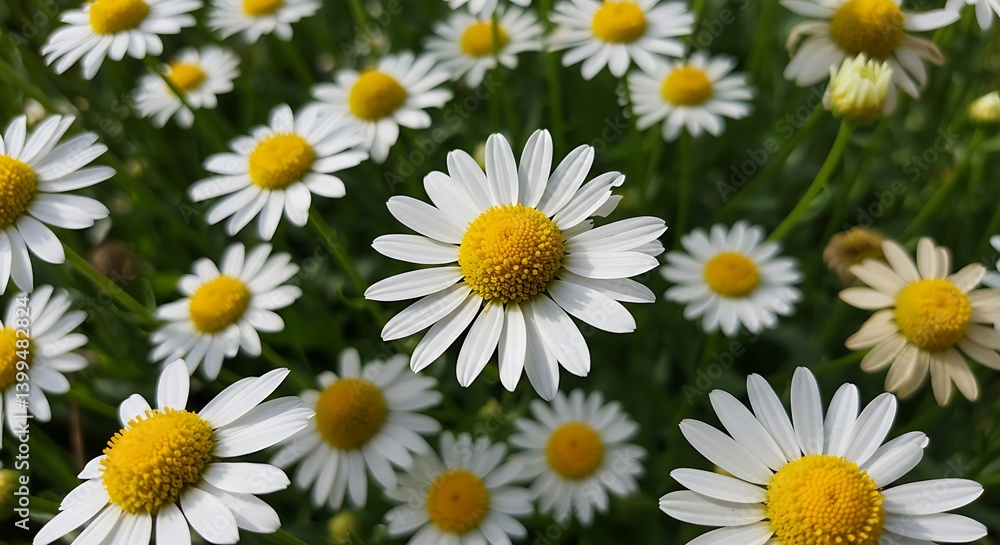 Fototapeta premium Sunlit Daisies AI Generated