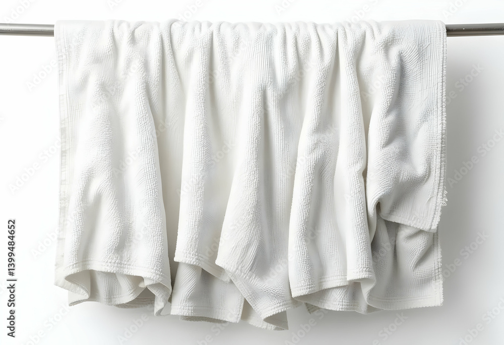 A vibrant White microfiber towel hangs from a rustic wooden rod. Soft fabric drapes elegantly, suggesting a cozy and clean atmosphere.
A vibrant White microfiber towel hangs from a rustic wooden rod. Soft fabric drapes elegantly, suggesting a cozy and clean atmosphere.
