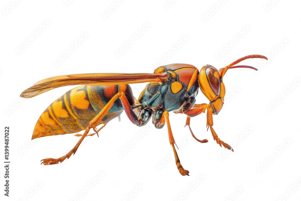 Large Realistic Hornet Isolated with Intense Detail Transparent Background Large Realistic Hornet Isolated with Intense Detail Transparent Background