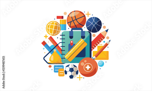 School Sports Supplies Creative Design
