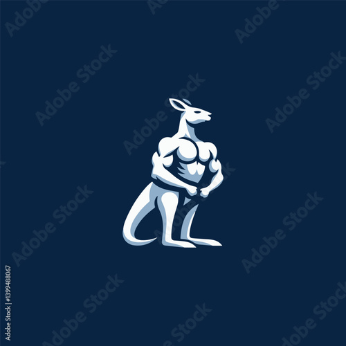 Muscular kangaroo Logo
