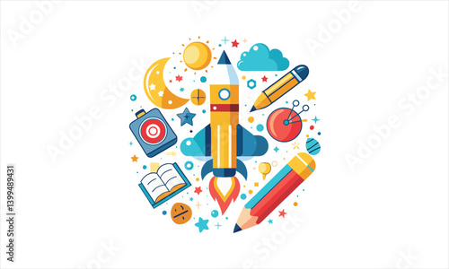 Space Rocket Learning Creative Tools