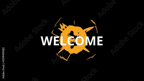 The words Welcome to My Chanel with animation and neon nuances, can be used for video openings