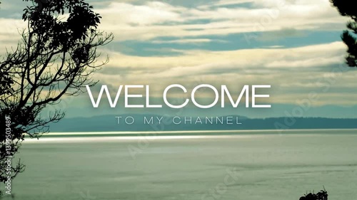 The words Welcome to My Chanel with animation and neon nuances, can be used for video openings