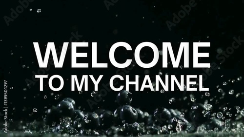The words Welcome to My Chanel with animation and neon nuances, can be used for video openings