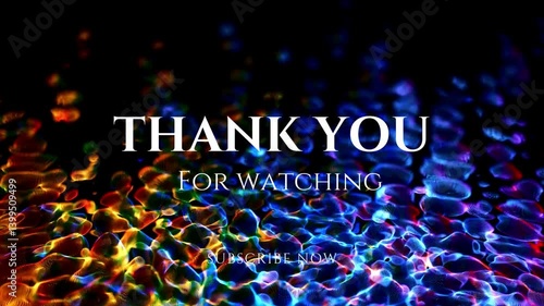 Thanks for Watching. Glitch Text Animation Effect on Old Interference Screen. 4K Video