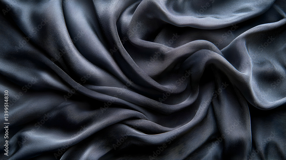 Fototapeta premium Dark Gray Silk Fabric Texture