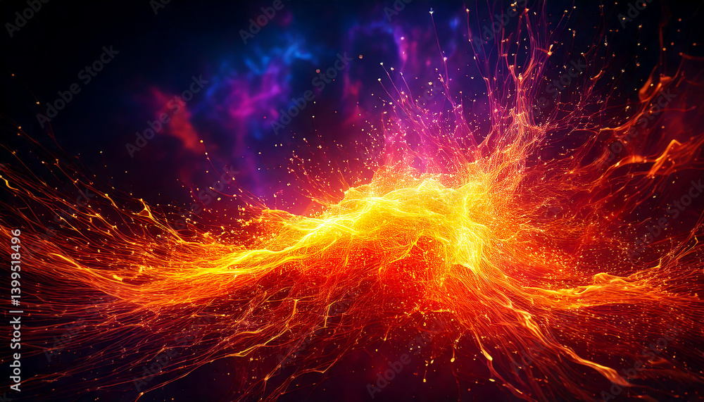 Abstract background design of fire particle effect Abstract background design of fire particle effect