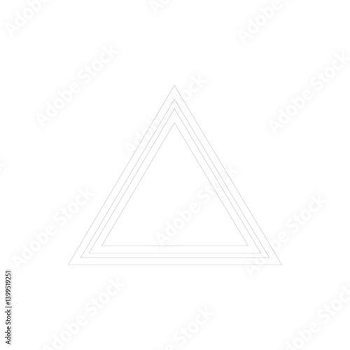 Triangle icon isolated on white background