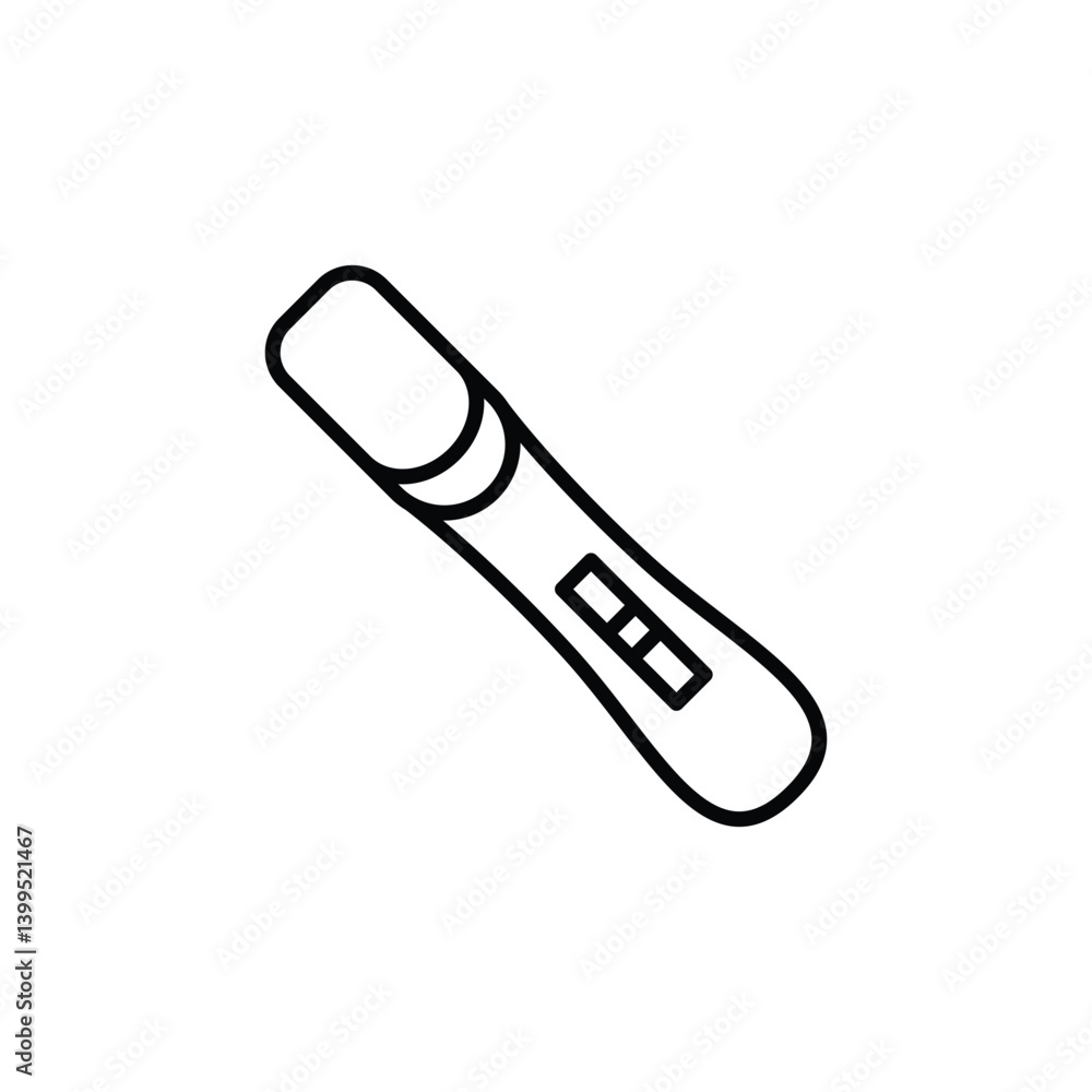 Pregnancy test icon. Simplified depiction of a home pregnancy test kit used for early detection of pregnancy through hormone levels in urine. An important for family planning. Vector illustration Pregnancy test icon. Simplified depiction of a home pregnancy test kit used for early detection of pregnancy through hormone levels in urine. An important for family planning. Vector illustration