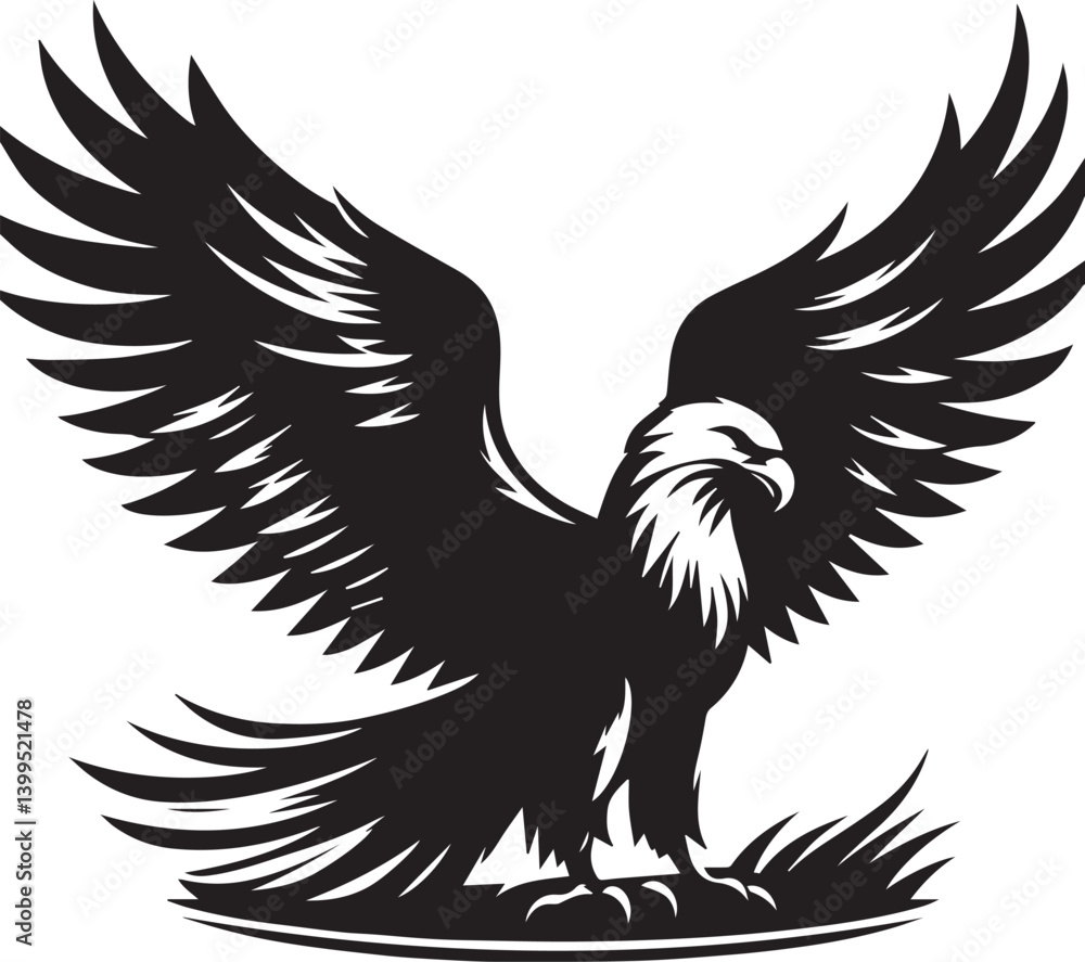 Eagle black and white vector Eagle black and white vector