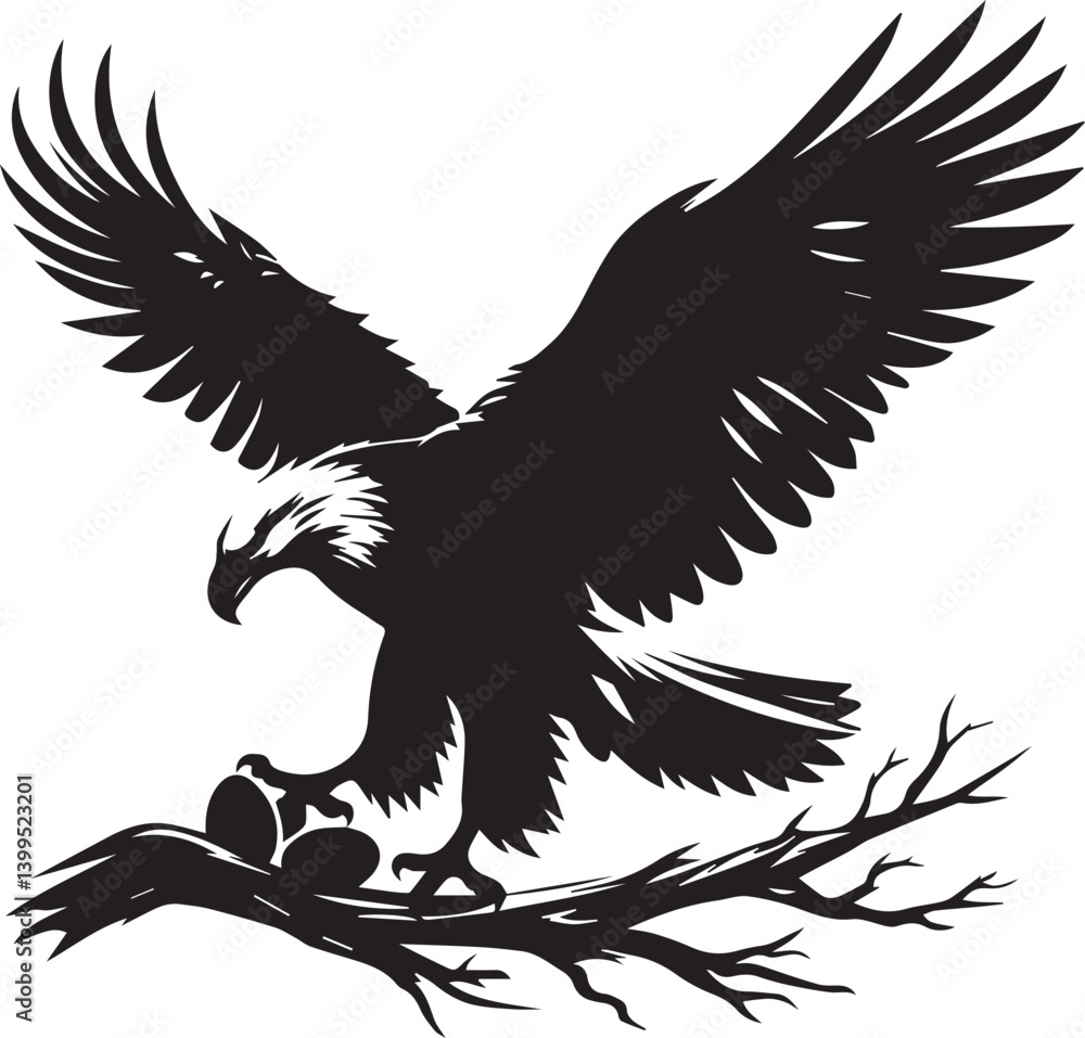 Eagle black and white vector Eagle black and white vector