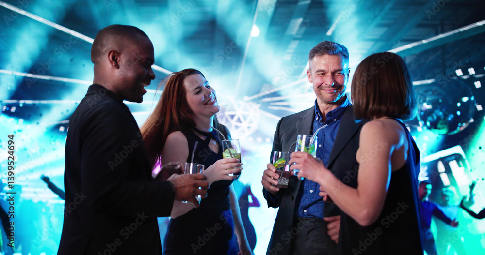 Group Of Diverse Friends Toasting