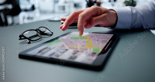 Obraz na płótnie Online Real Estate Search On Computer w salonie