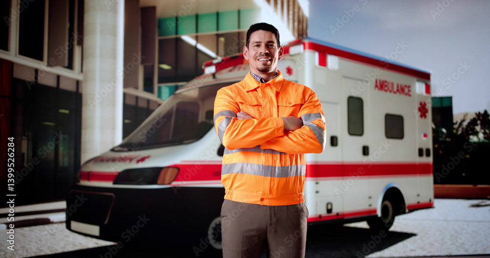 Emergency Paramedic Man From Rescue Service