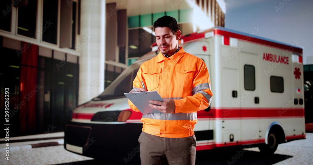 Accident Report Triage Record. Medical Ambulance Document