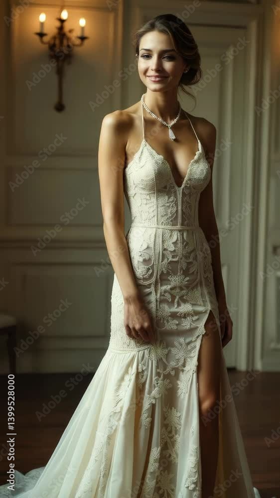 Bride with toothy smile in country wedding invitation. Bride with toothy smile in country wedding invitation.