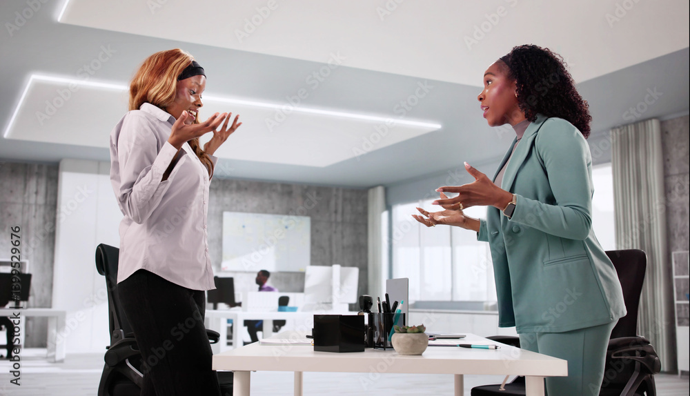 African American woman shouting