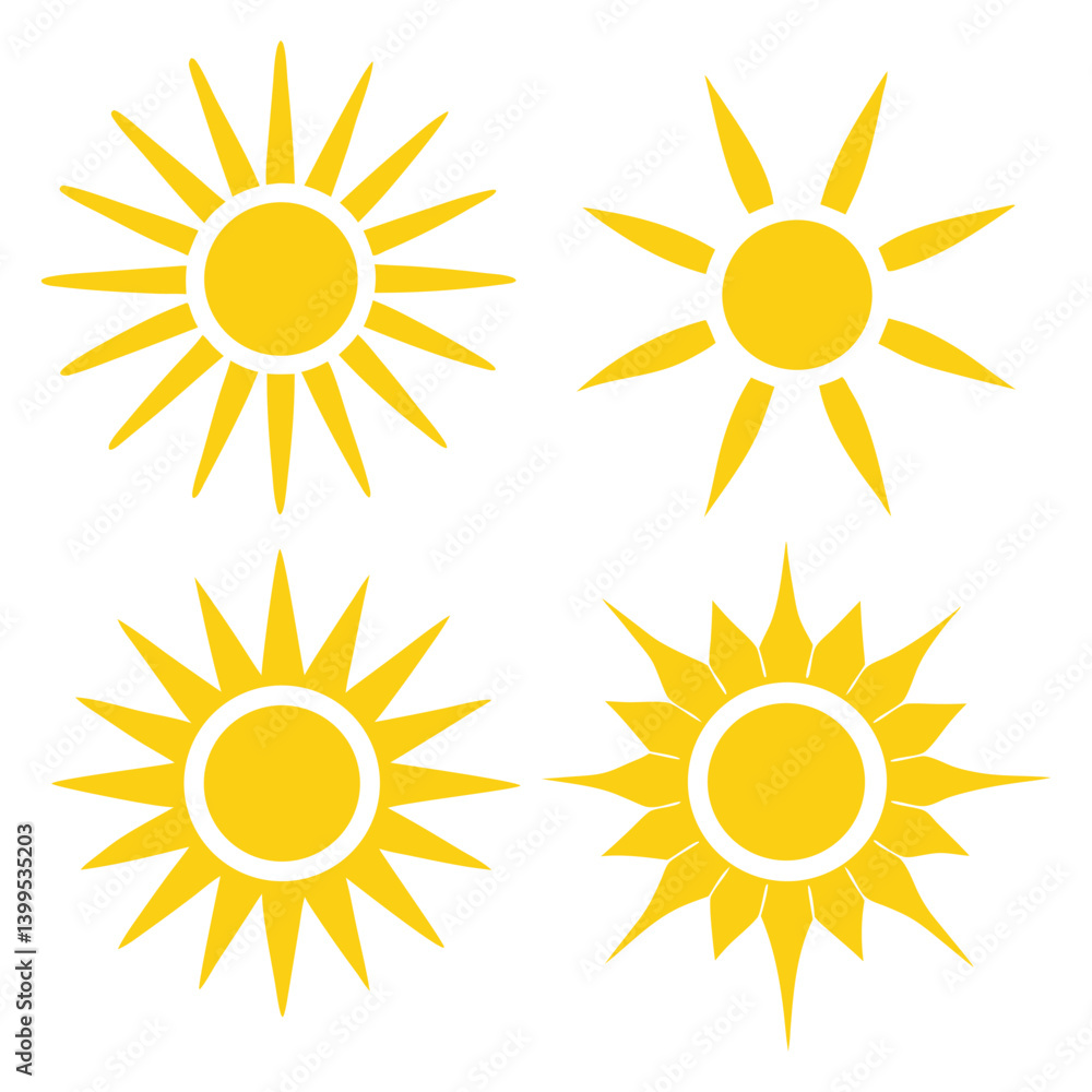 Sun icons set Sun icons set