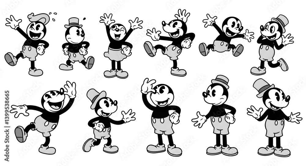 Classic Black and White Cartoon Characters Classic Black and White Cartoon Characters