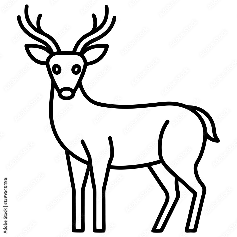Fototapeta premium deer icon