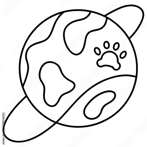 Earth and dog lead symbol vector illustration 