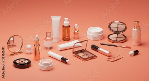 Modern makeup collection displayed beautifully.