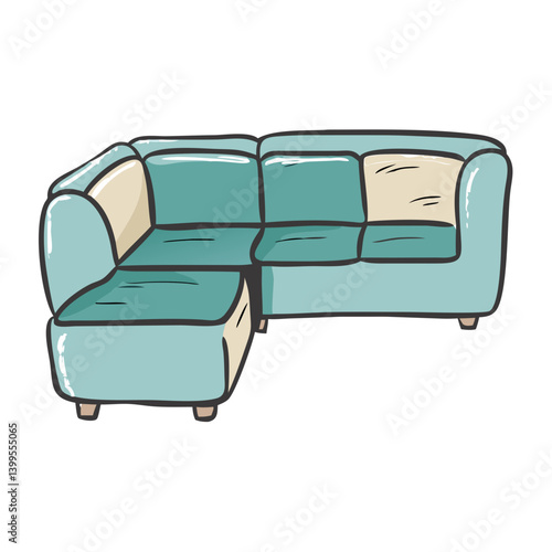 sectional sofa icon, sectional sofa vector illustration-simple illustration of sectional sofa, perfect for sectional sofa logos and icons