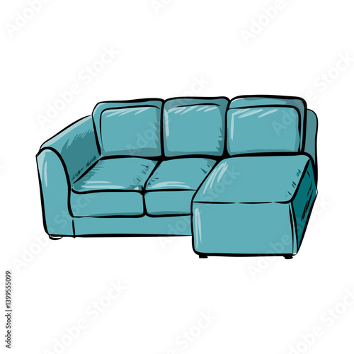 sectional sofa icon, sectional sofa vector illustration-simple illustration of sectional sofa, perfect for sectional sofa logos and icons