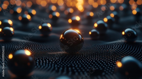 Abstract spheres dark background
